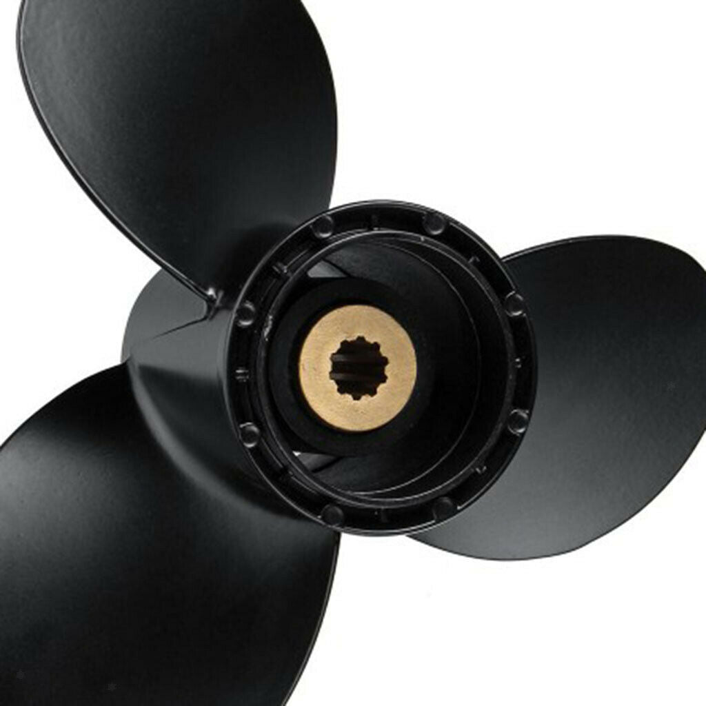 1 X Black Boat Propeller Stainless Steel Outboard Propeller