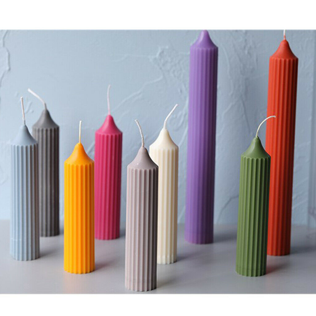 Spire Cylinder Shaped Plastic Clear Candle Molds Candles Making Tool