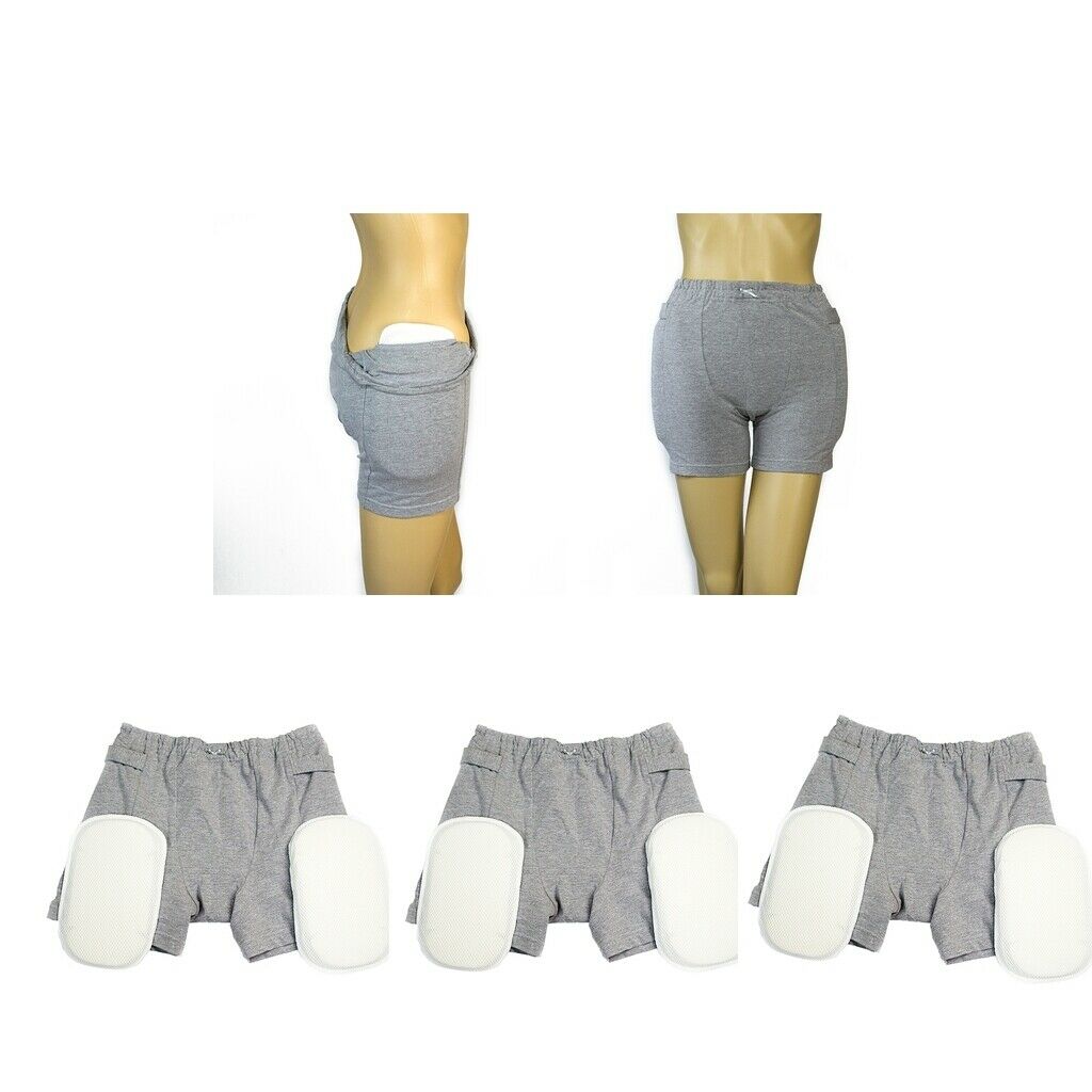 3Pcs Hip Fractures Protector Pant Support Shield Fall Prevention for Elderly