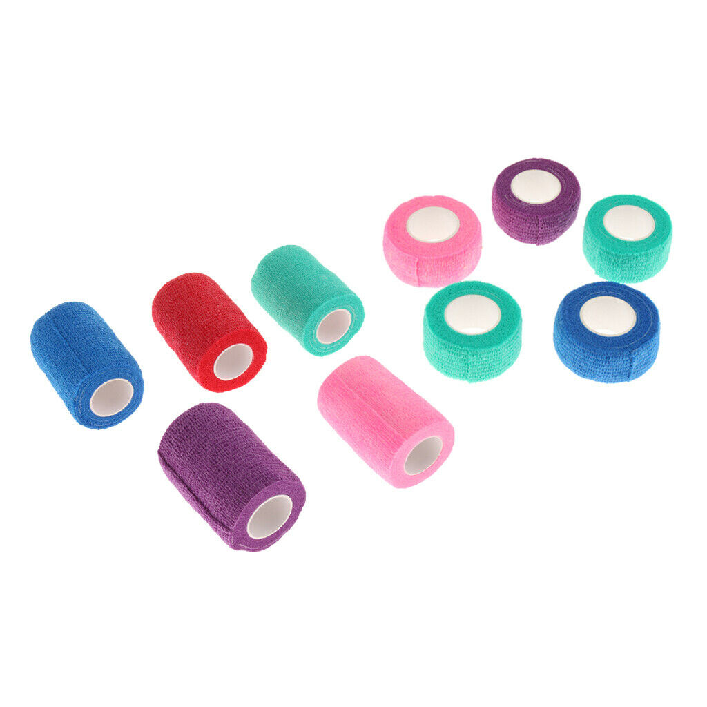 10pcs Pet Non Woven Vet Wound Cohesive Bandage Cat Vet Easy to Take Off L/S