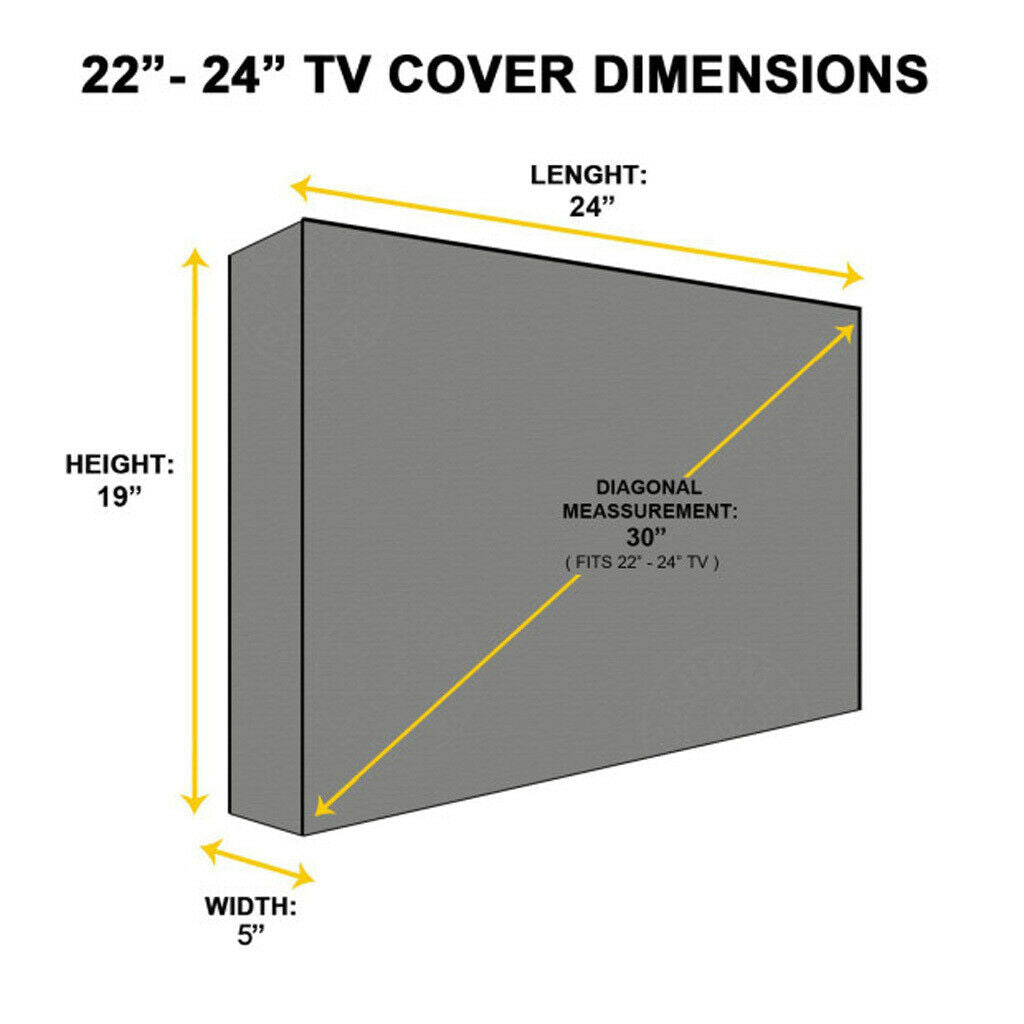 Outdoor TV Cover Waterproof Television Protector for 22"-24" LCD LED Plasma