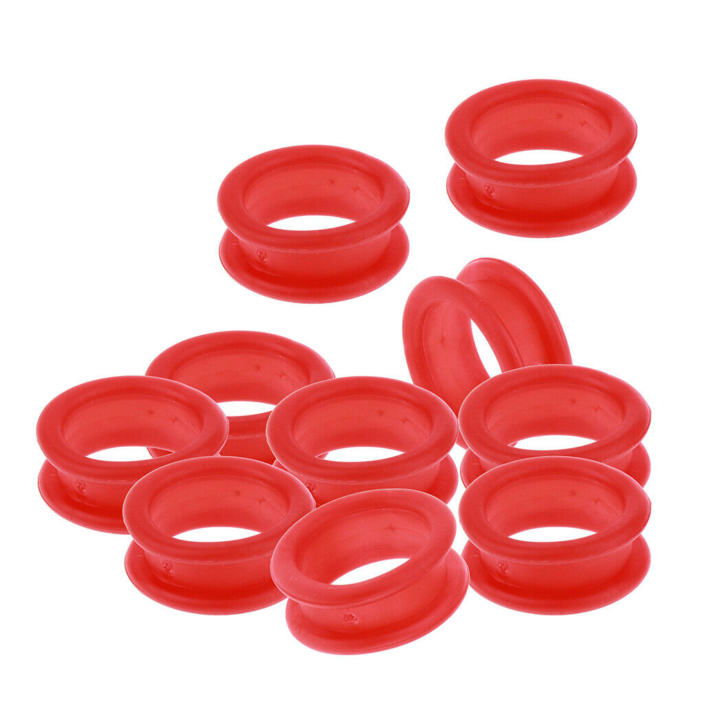 10x Barber Hairdressing Shears Scissors Finger Ring Grips Inserts Red