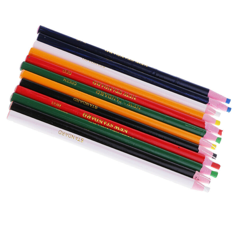 12pcs China Markers Chinagraph Grease Pencils for Glass Metal Wood Leather