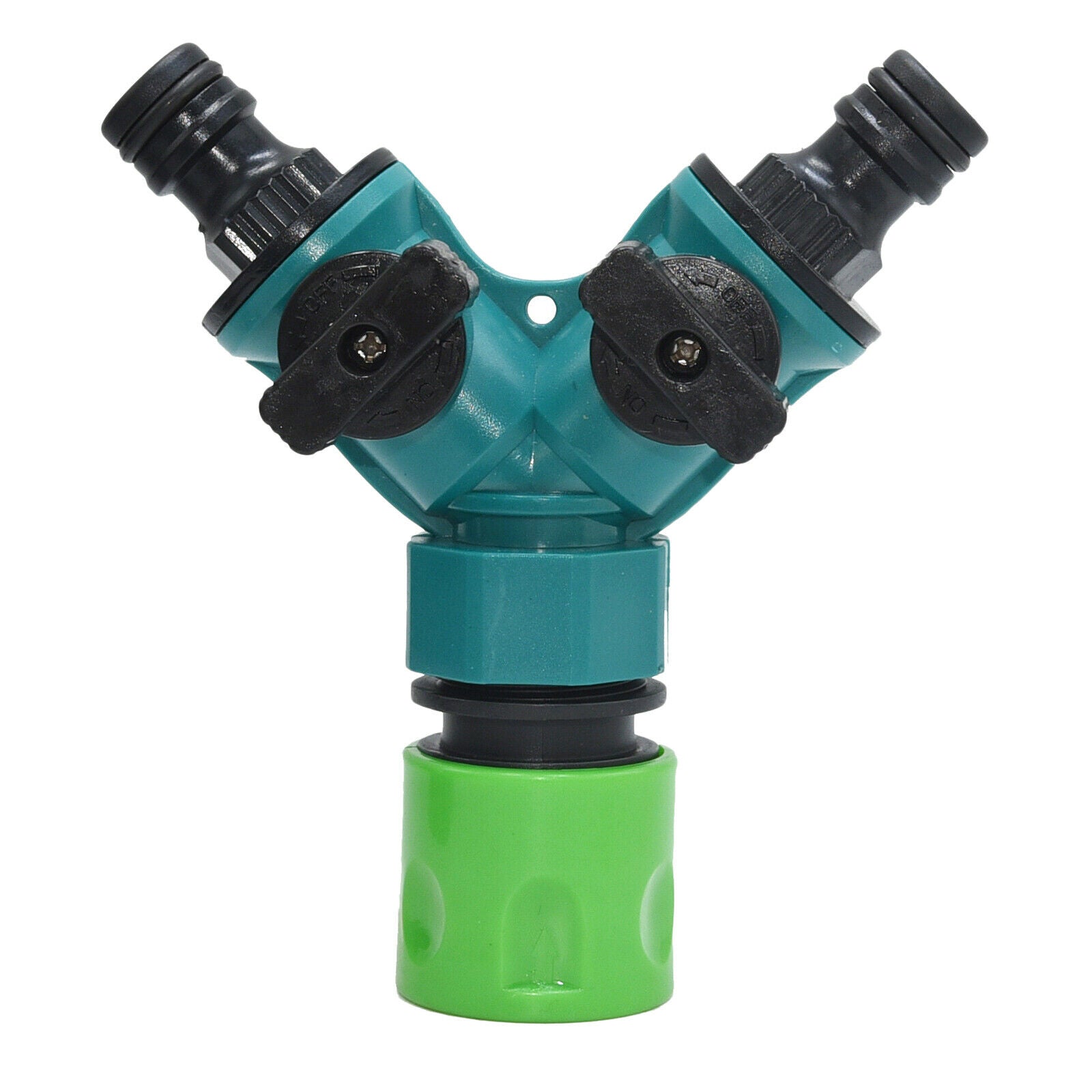 2 Way Garden Hose Splitter Y Shape Valve Water Pipe Connector Pipe Adapter