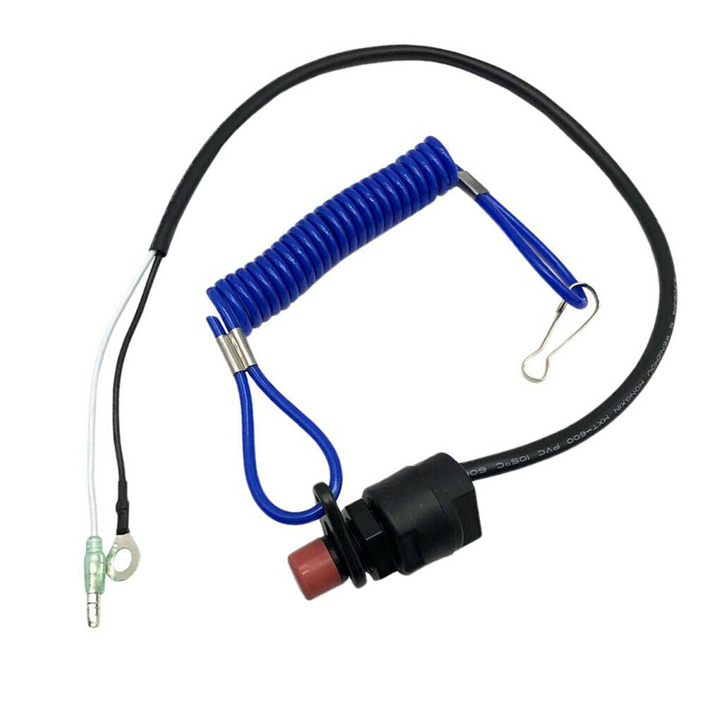 5Pcs Universal Boat Kill Stop Switch & Safety Tether Lanyard for Yamaha 12V