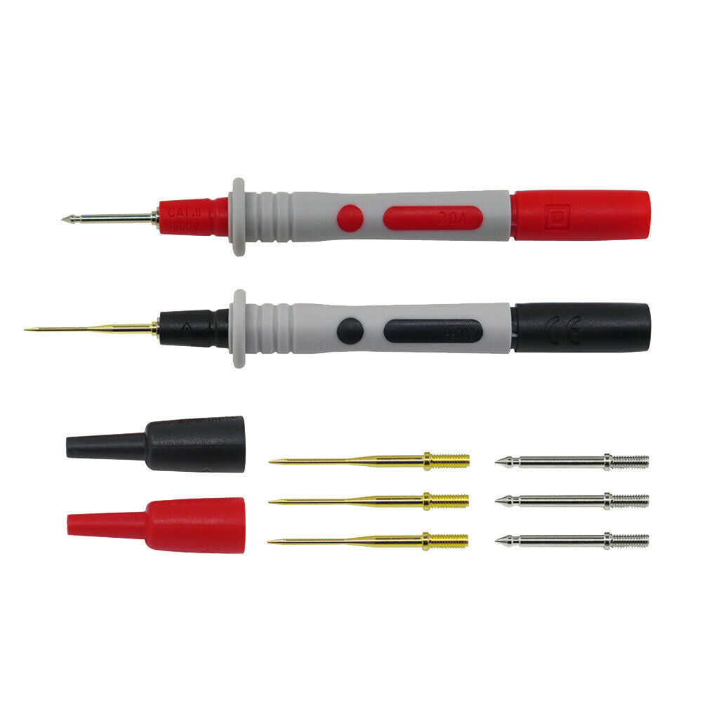 2pcs Premium Test Probes with Replaceable Probe Tips For Digital Multimeter