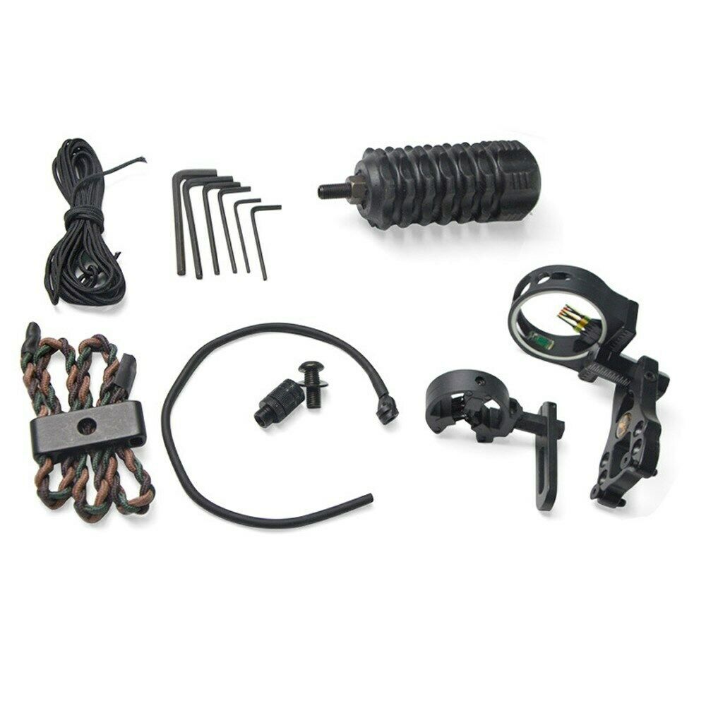 Compound Bow 5pin Arrow Rest Bow Sling Strap Peep Sight Bow String Stabilizer B5