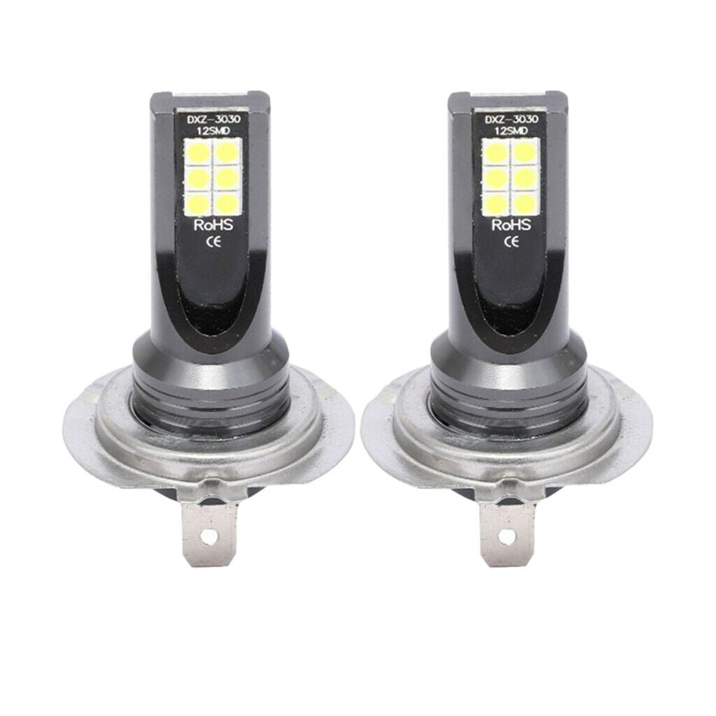 Auto Car 12 LED Fog Headlight Bulbs Conversion Kit Hi/Lo Beam Lamps H7 3030