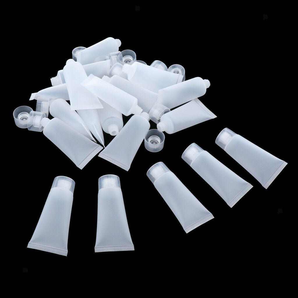40Pcs Refillable Squeeze Tube Bottles Packing Holder for Balm Lotion 20ml