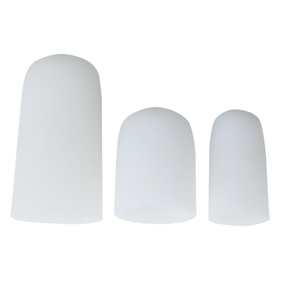 Unisex Gel Toe Caps Toenail Protectors Cushion Pads Covers for Calluses L
