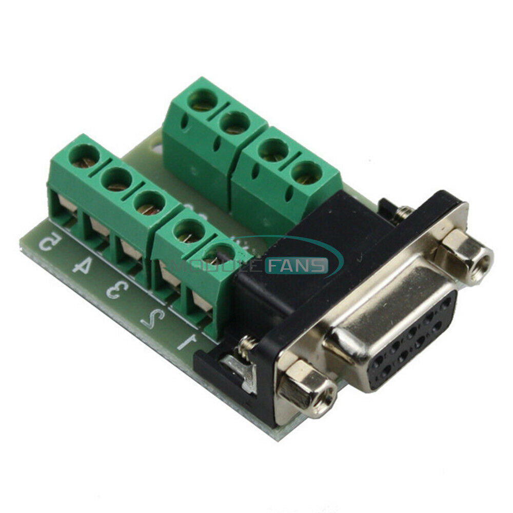 DB9 RS232 Serial Adapter Cable Female Connector Adapter Signal Terminal Module
