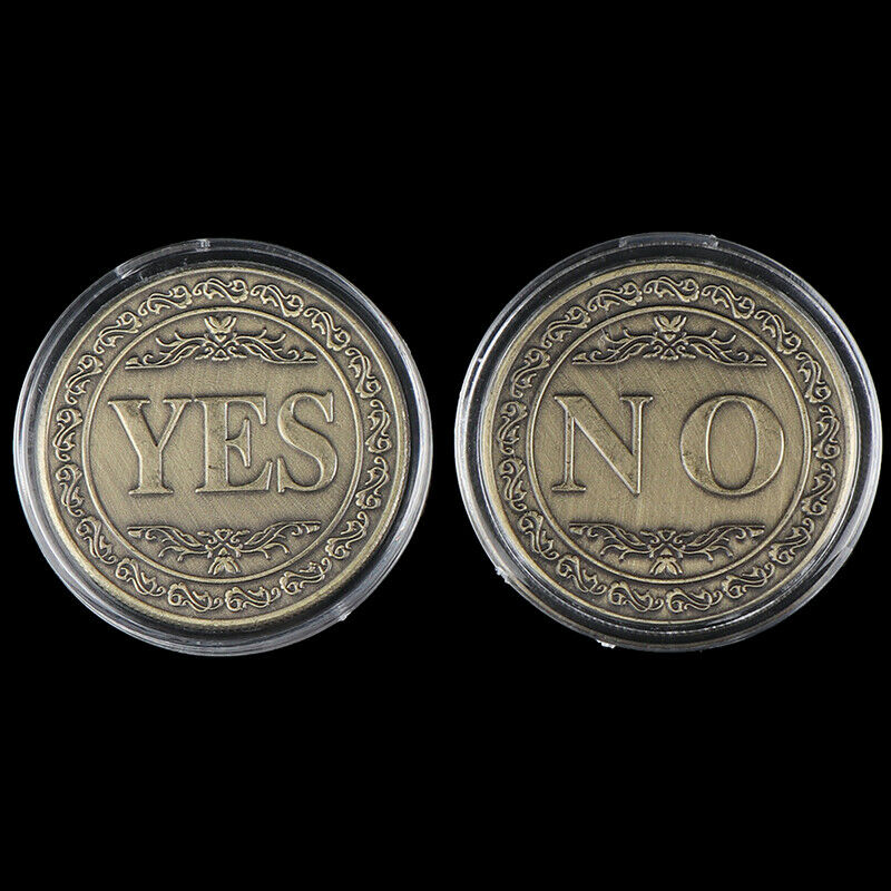 Commemorative Coin YES NO Letter Ornaments Collection Arts Gifts Souvenir LuBDA