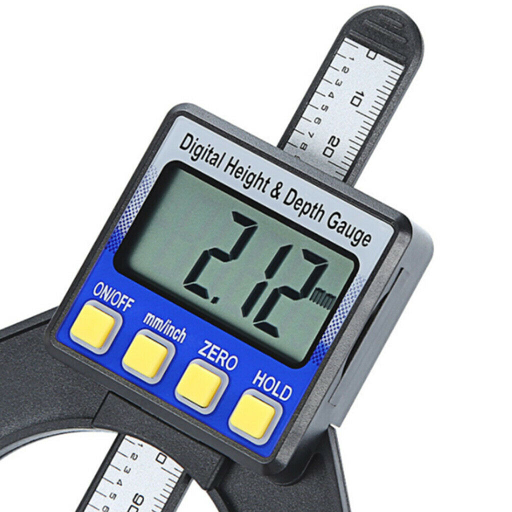 Digital Tread Depth /Height Gauge, LCD Display(metric & inch), Magnetic Self
