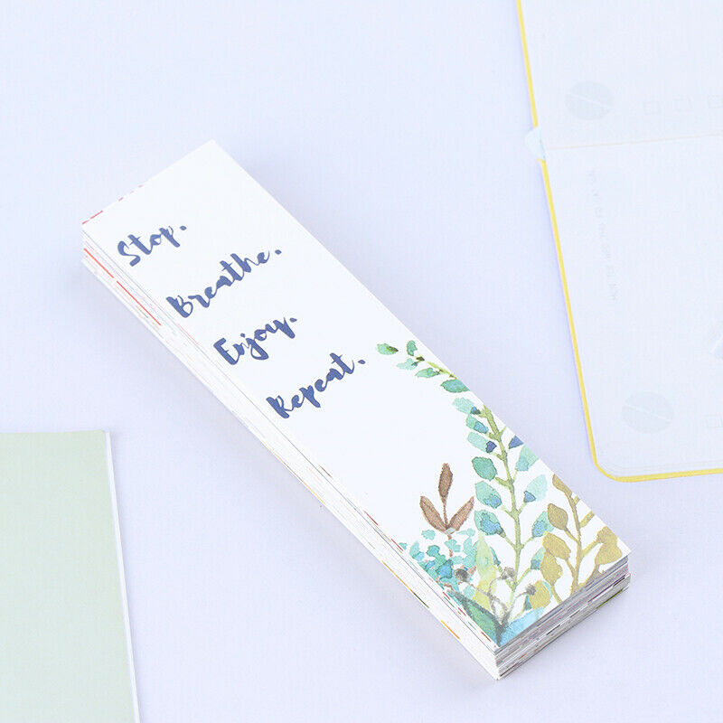 1Box Flowers Bookmarks Message Cards Book Notes Paper Page Holder Station.l8