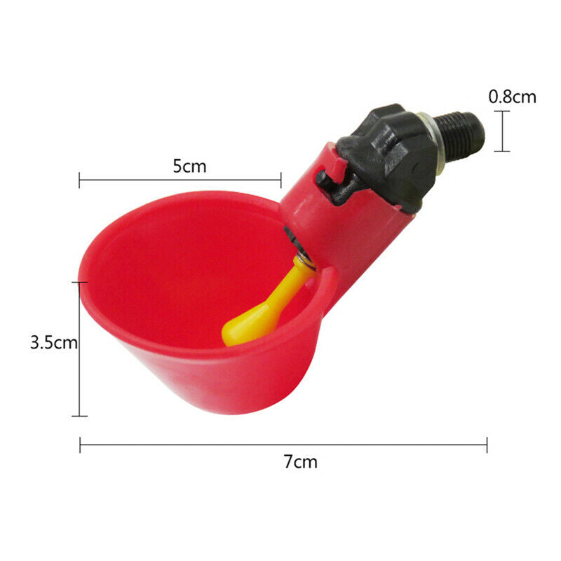 5PCS Automatic Chicken Drinker Quail Water Cup Nipple Bowls Feed Bird  Poul KX