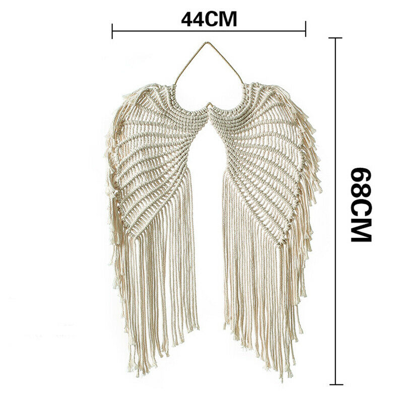 Macrame Wall Hanging Boho Tapestry Angels Wing Woven Bohemian Wall De JYDFAU