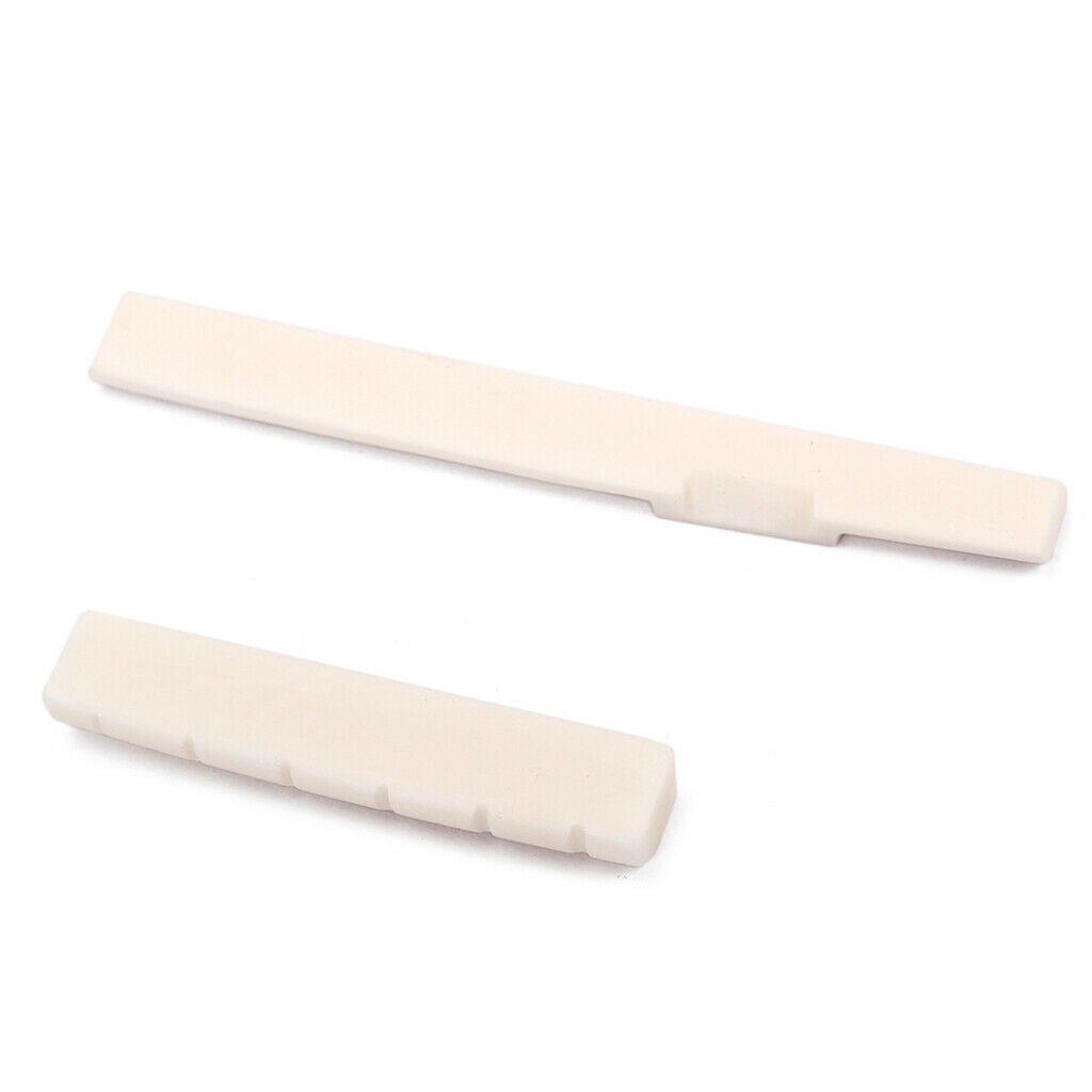 Classic Bone Bridge Saddle Slotted Guitar Nut For 6-String Acoustic Guitars