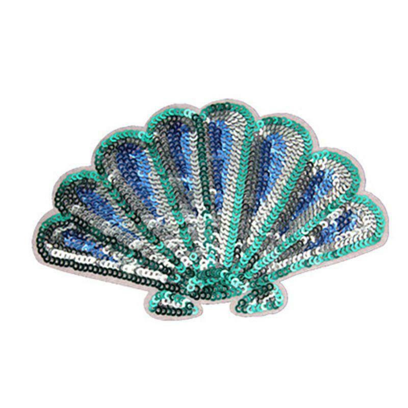 7 PCS Mermaid Sequin Patch, Iron On/Sew On - Sequin Embroidered Patch