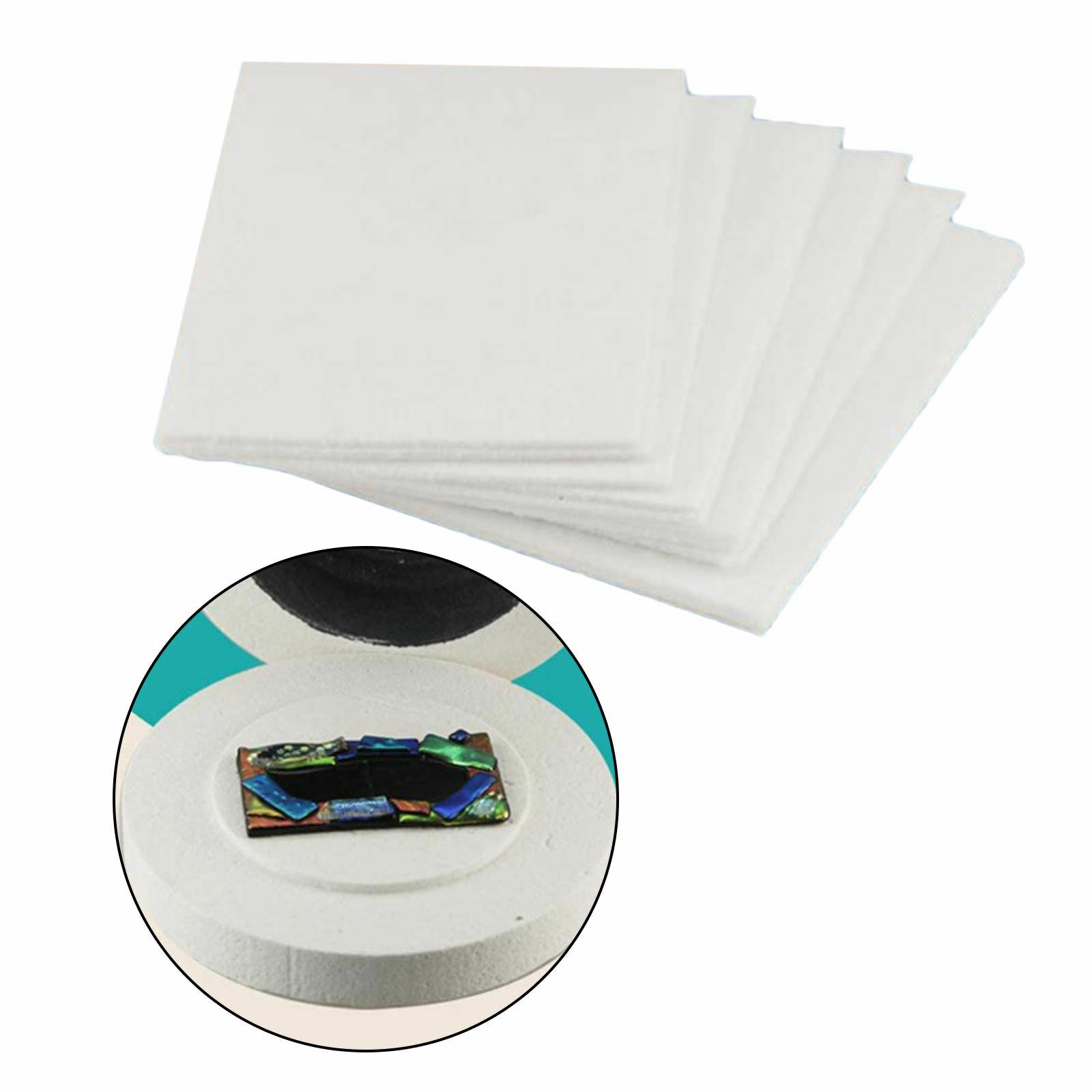 50Pack Glass Fusing Paper 80x80mm Ceramic Fiber Paper Crafting Accessories