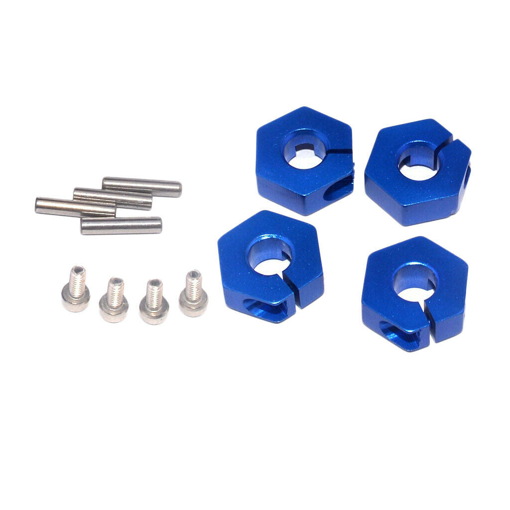 4PCS Aluminum 5.0 Wheel Hex with  Pins& Screws Fit for HSP   1/10 RC