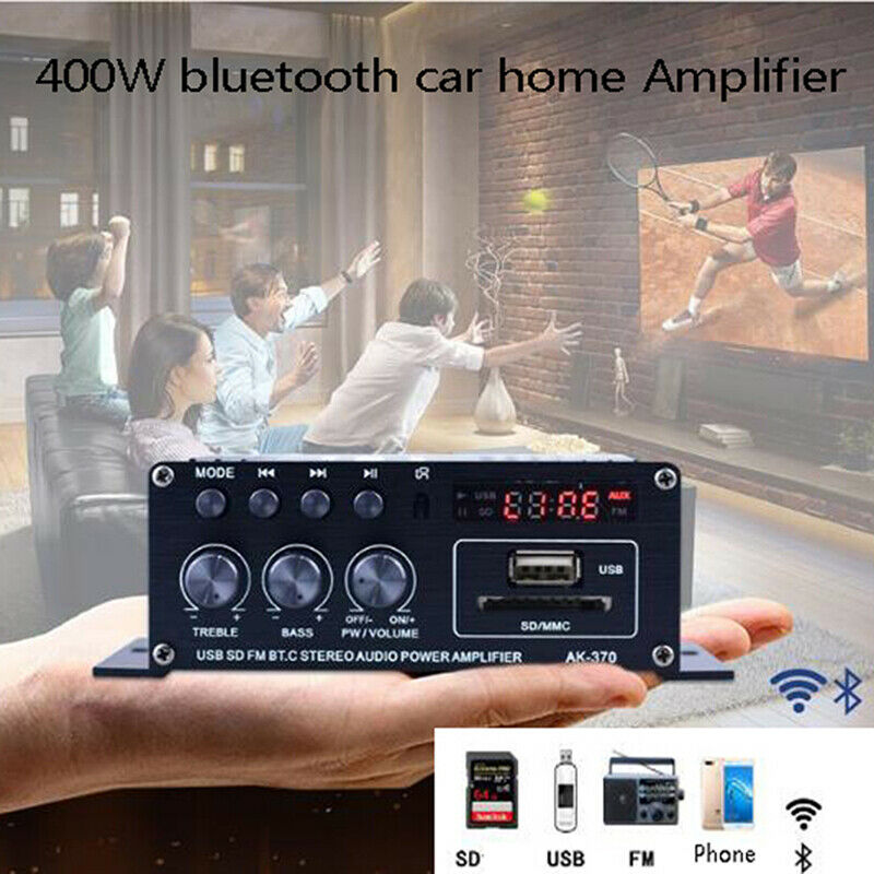 400W 2*200W Stereo Hifi Car Home Subwoofer Car Sound Audio Amplifier Amp S&qBDA
