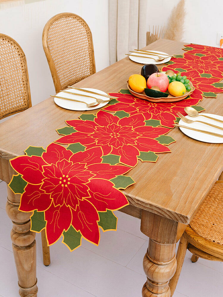 Table Cover Christmas Decoration Dress Up Polyester Restaurant For Home Fabric