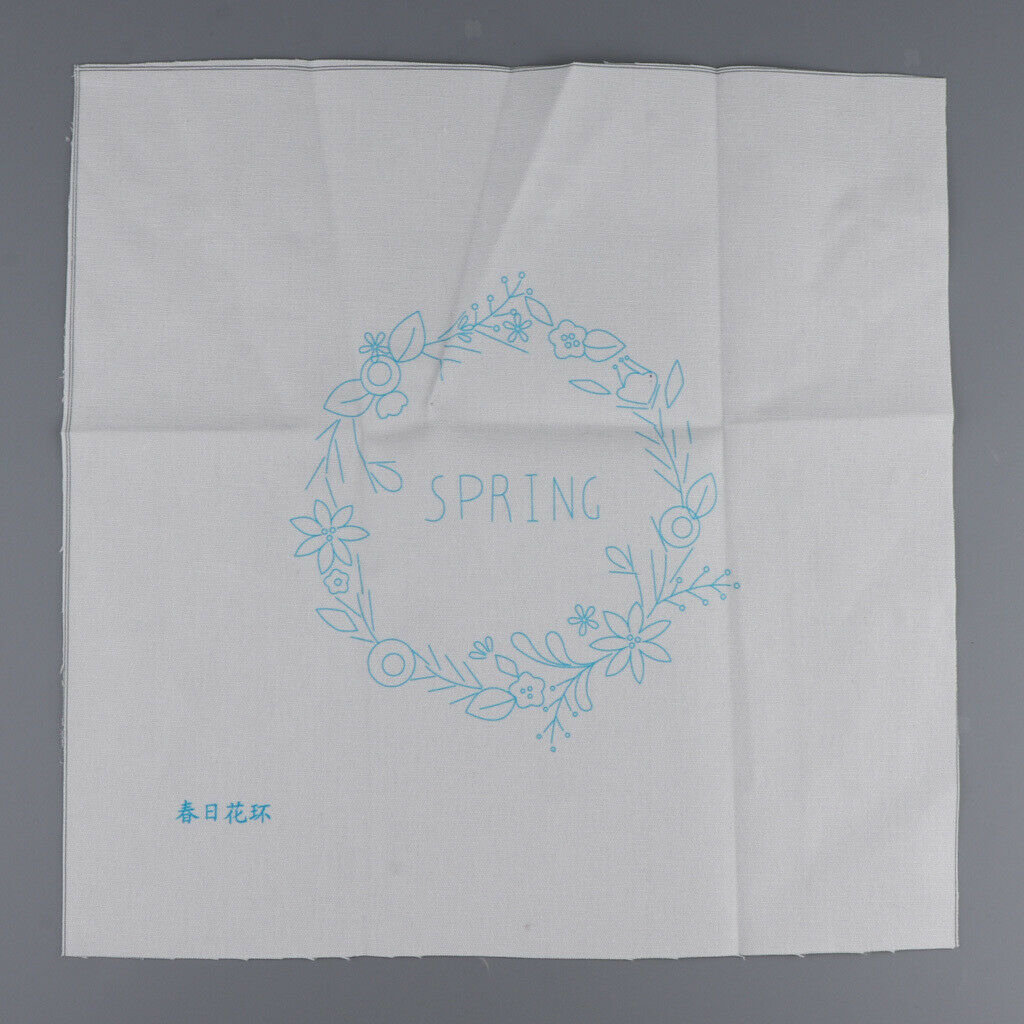 Stamped Embroidery Kit For Beginner Colorful Flower Pattern Home Decor 2