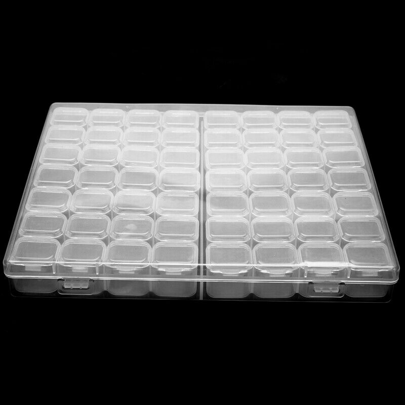 56 Grid Storage Tool Diy Removable Clear Plastic Organizer Nail Art RhinestoneT3