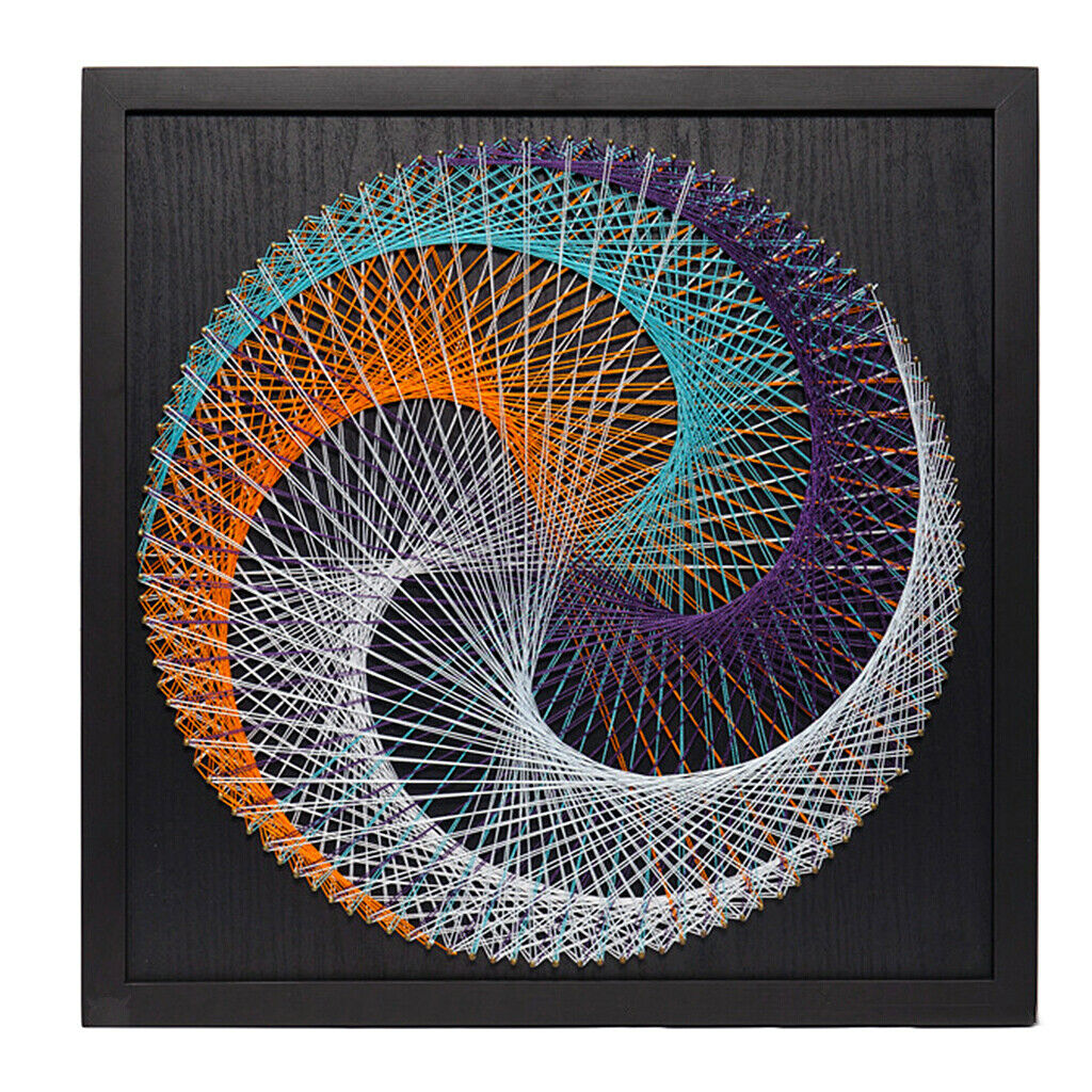 String Craft Geometry D String Art Kits DIY Home Decor for Adults 40x40cm