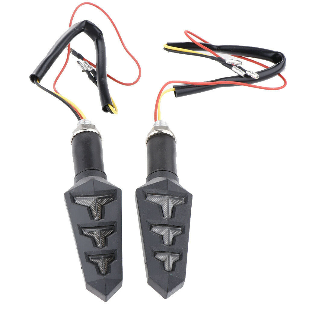 1 Pair Motorcycle LED Turn Signal Light Indicators Flashing Lights