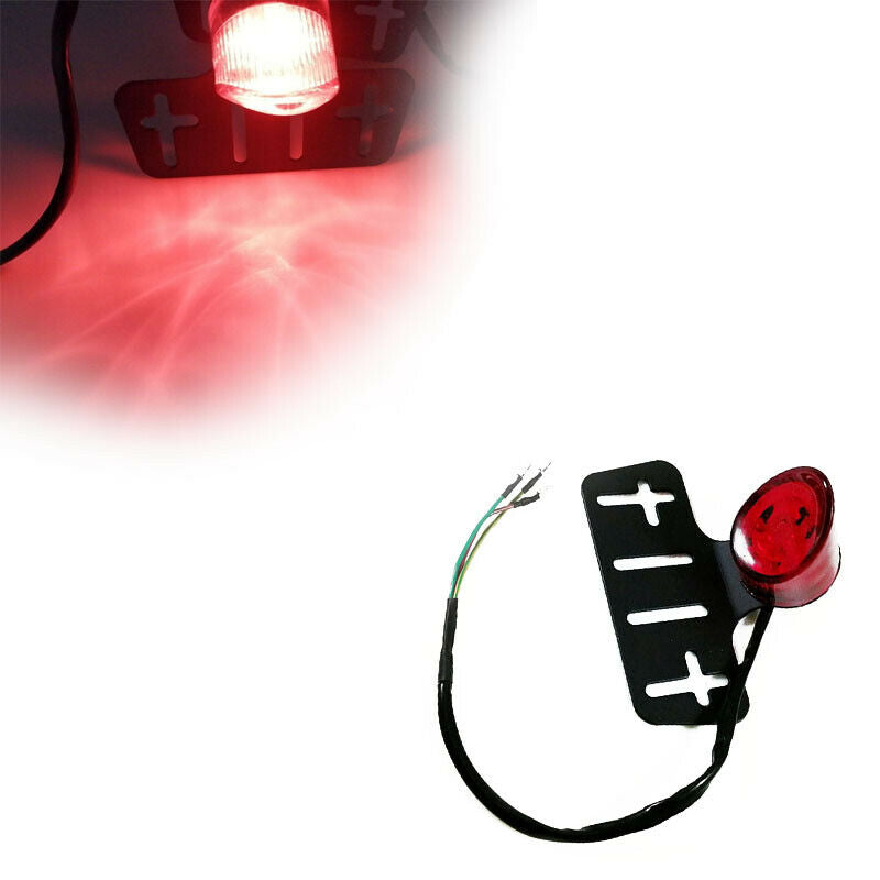 12V Motorcycle Bikes Retro Fender License Plate LED Brake Stop Rear Turn Light