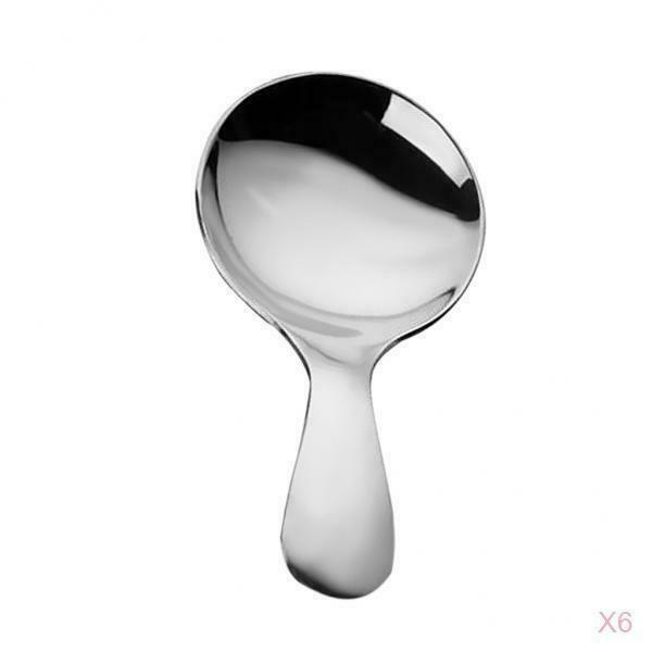 6pcs Mini Stainless Steel Spoons Small Salt Spoons, Sugar Condiments Spoons