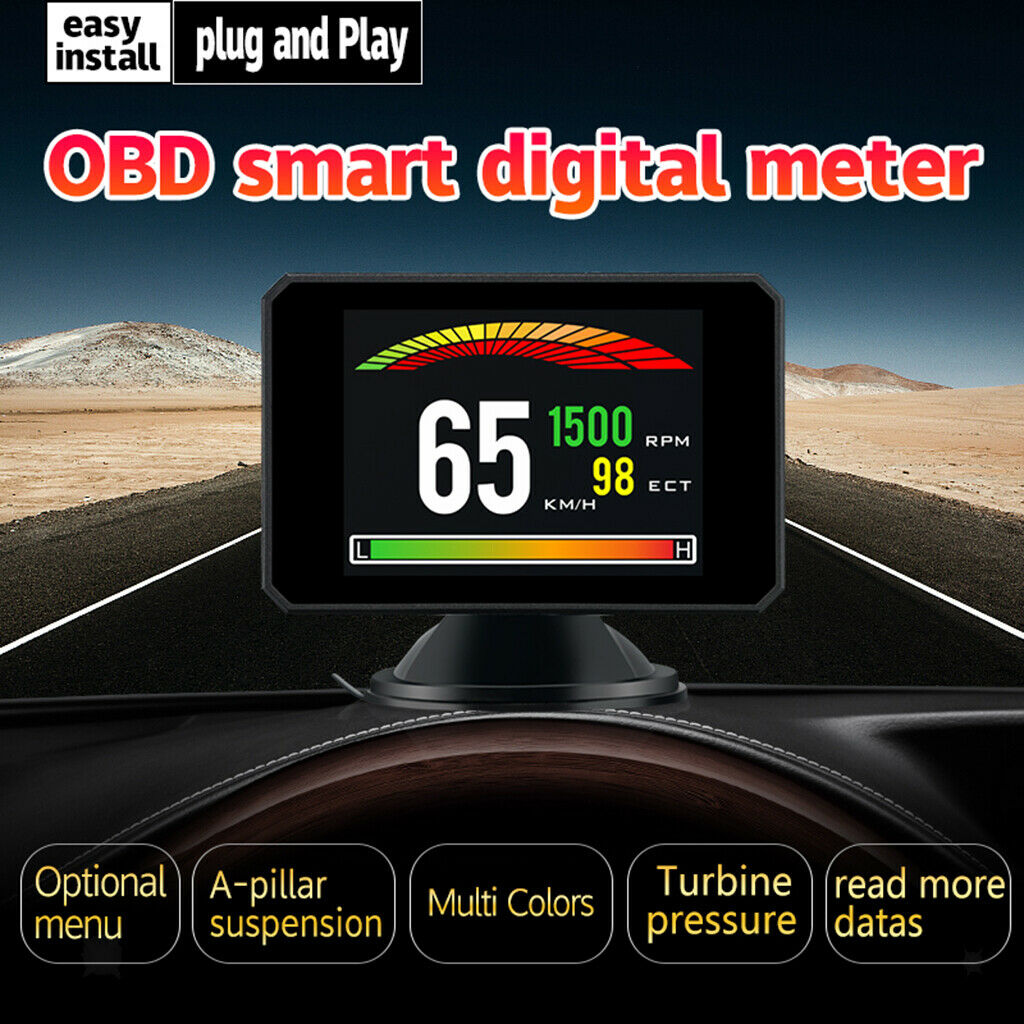 P16 TFT Head Up Display Car Speed On-Board Computer Windshield Projector