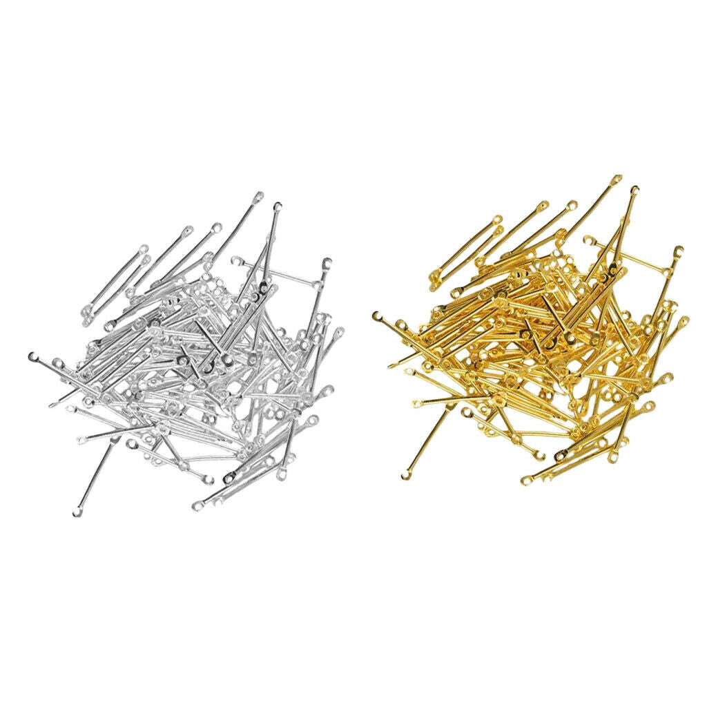 200 Pieces Wholesale Straight Bar Connectors Jewelry Findings Accessories