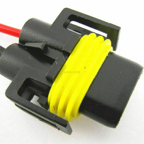 2pcs H11 H8 Female Adapter Socket Connector For Headlight Foglight Conversion