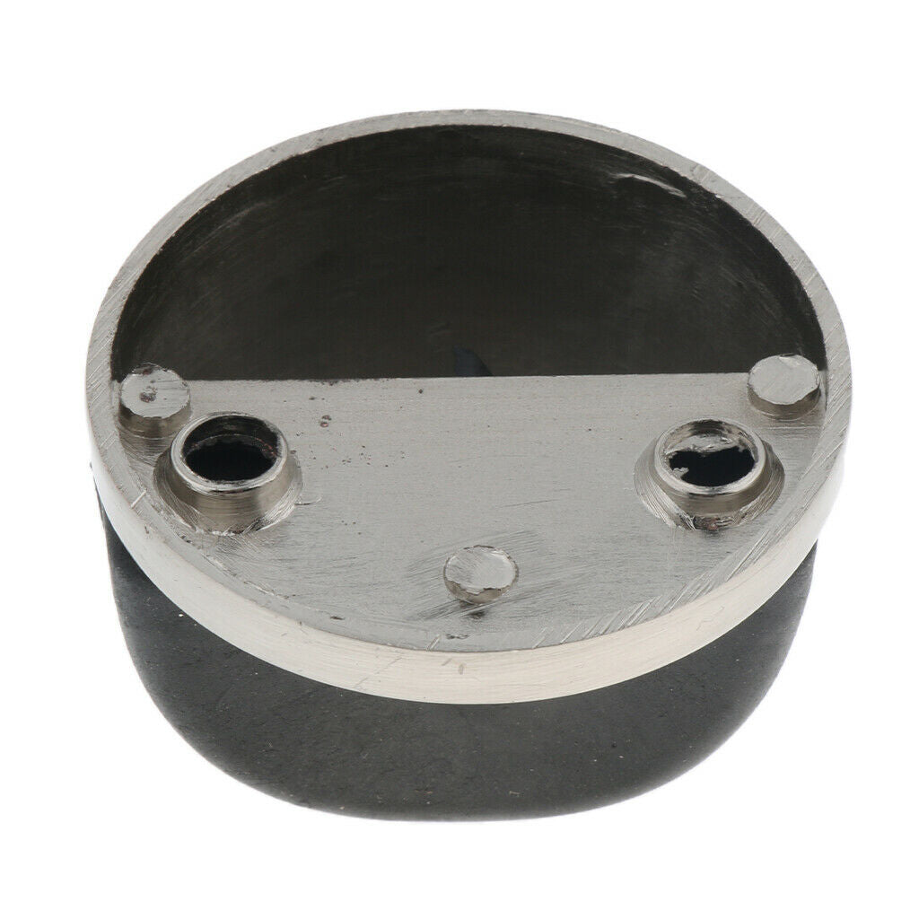 42mm Floor-mounted Wood Door Stops Zinc Alloy Half Moon Glass Door Stopper
