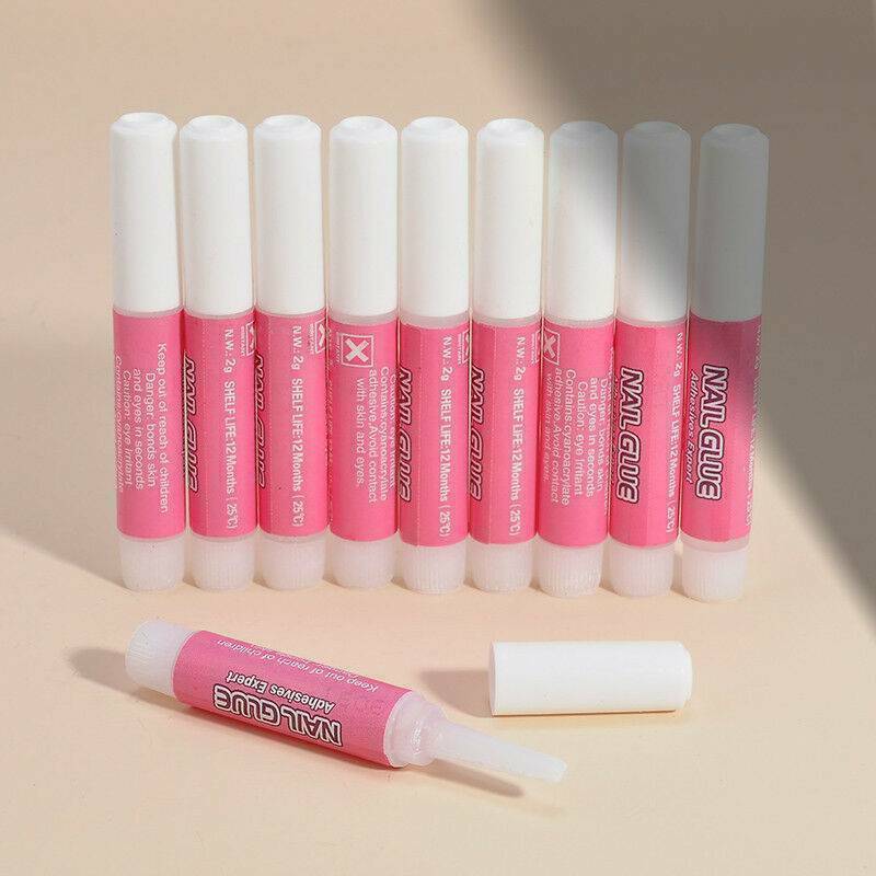 10pcs Bulk Super Strong Nail Glue Acrylic UV Gel Nails False Nail Art Tips US