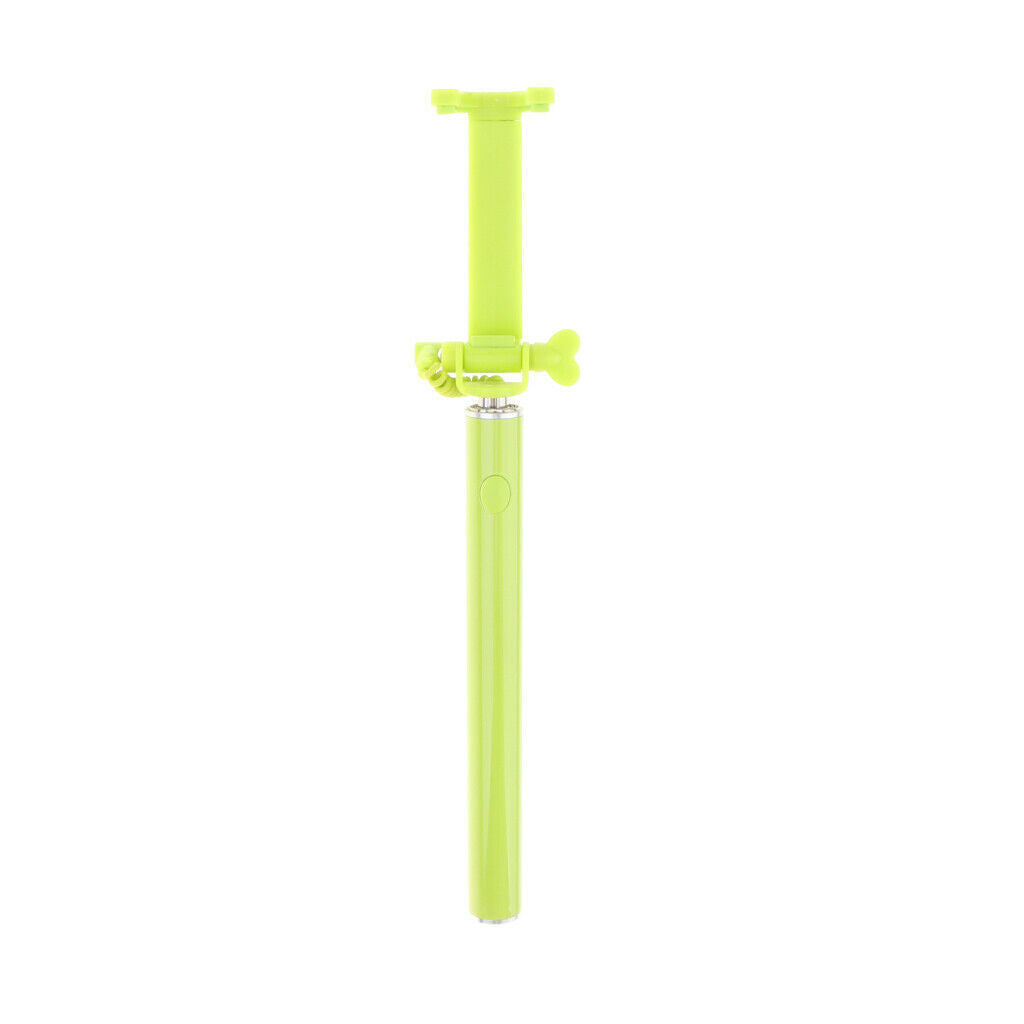 Extendable Wired Selfie Stick Monopod Remote Shutter for Phone Green