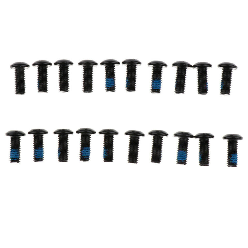 20Pc Bike Disc Brake Rotor Steel Bolts Mountain Bike Bottle Screws M5 x 10mm