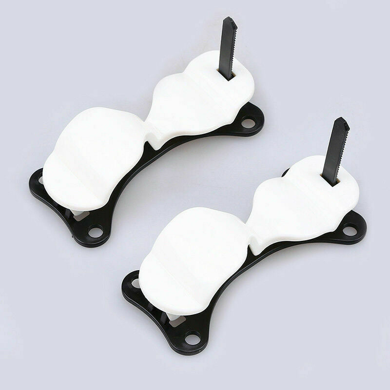 2Pcs Universal Car Rear Trunk Umbrella Hook Multi Holder Hanger Hanging White