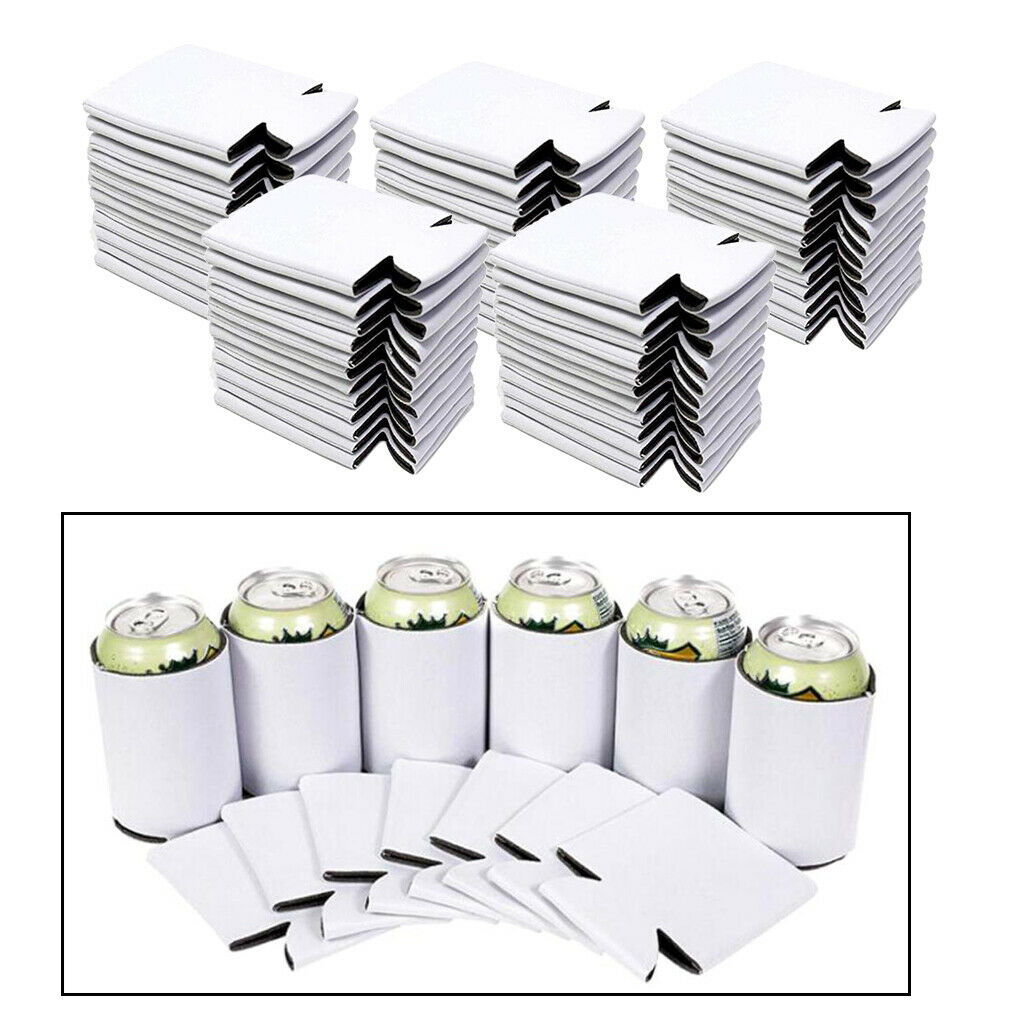 50-pack Insulated Beer Can Coolers Sleeves Drink Caddies for BBQ Camping