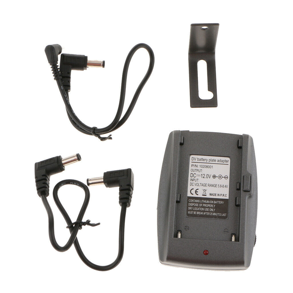 F970 F750 F550 Battery Plate Adapter for LCD DSLR On Camera   Monitor