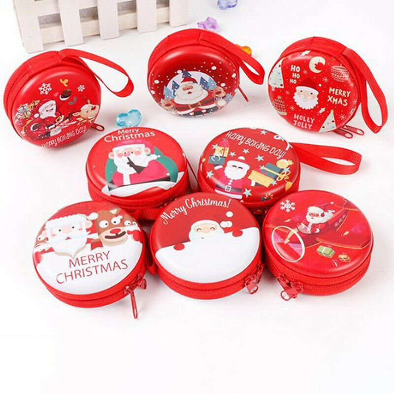 1pcs Cute Christmas Coin Purse Cartoon Kids Girls Wallet Earphone Organiz.l8