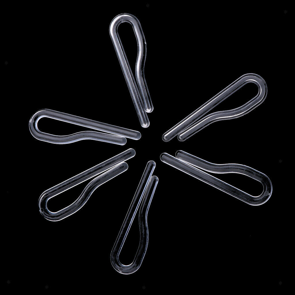 100x Clear Shirt Clips Clothing Plastic Collar Packing Peg Blouse Skirt Clip