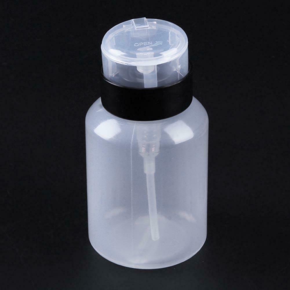 220ml High-Capacity Empty Pump Refillable Nail Polish Remover Bottles Tools @