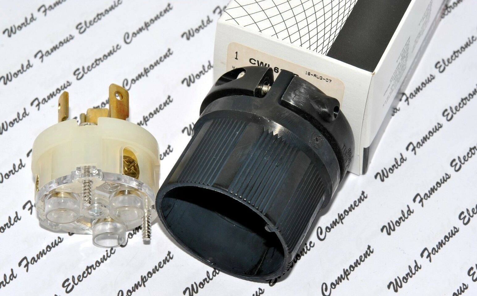 1pcs - COOPER CWL630P NEMA L6-30 30A 250V Twist Hart-Lock Locking Plug