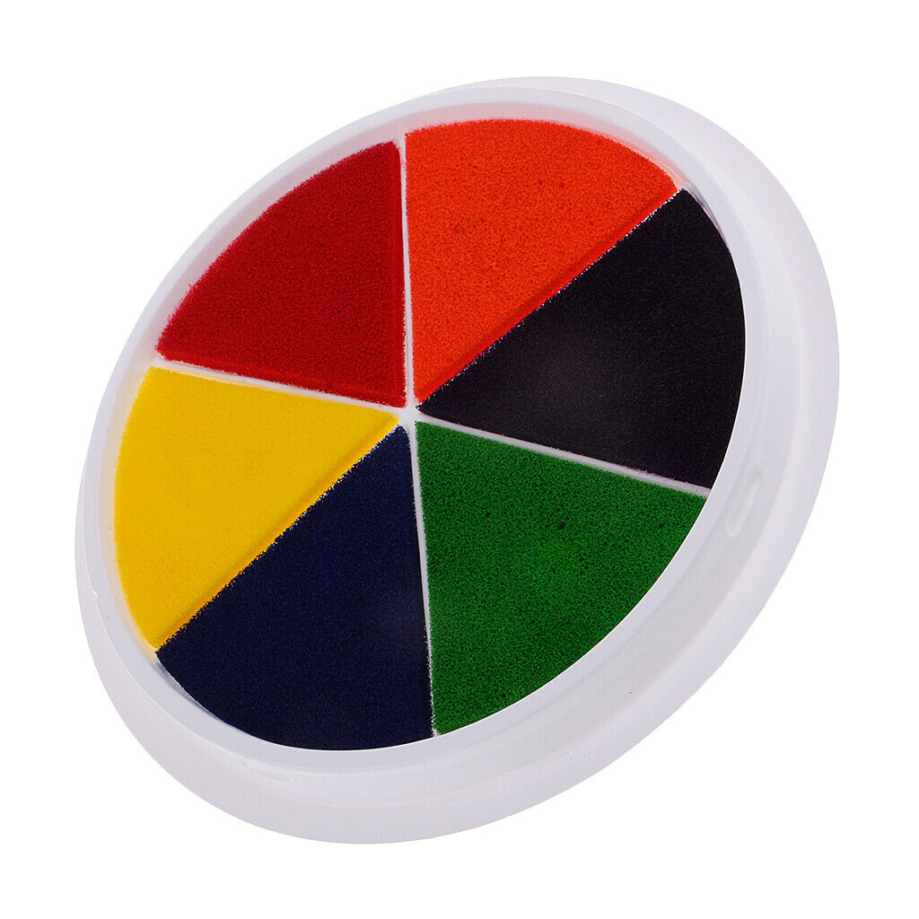 6 Colors Large 15cm Ink Pad Stamps for Children Party Finger Painting Toys