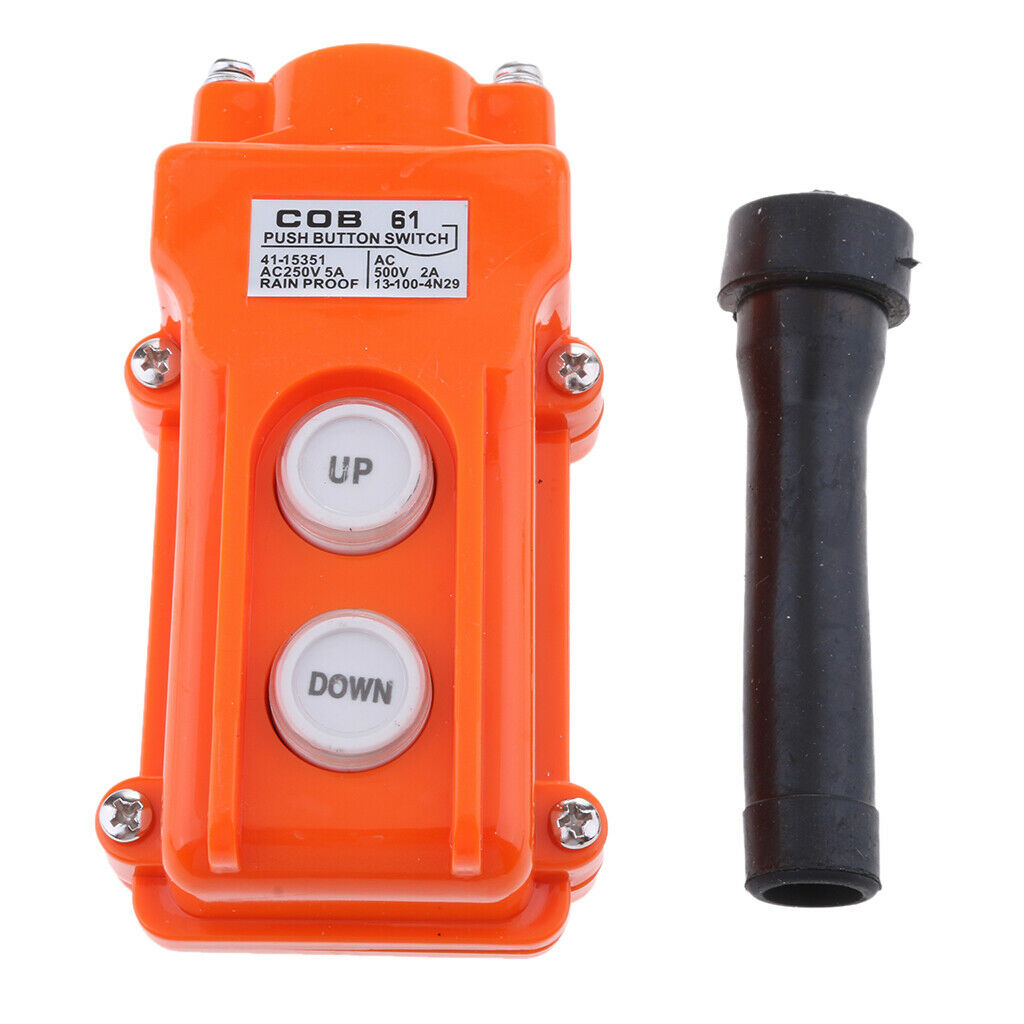 COB61 2 Ways Hoist Crane Push Button Switch Momentary Contact Type Rain-proof