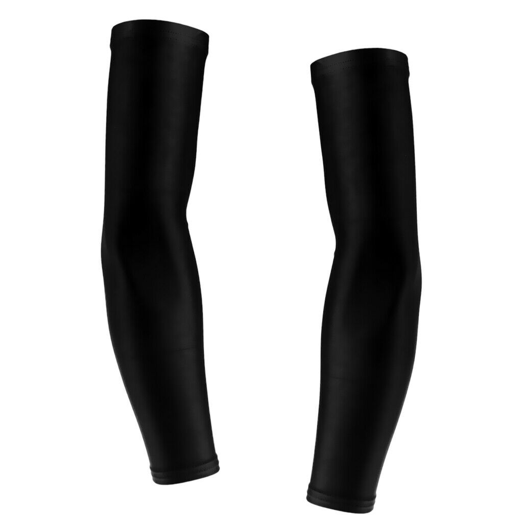1 Pair Stretch Football UV Sun Protection Arm Sleeves Cover  S Black