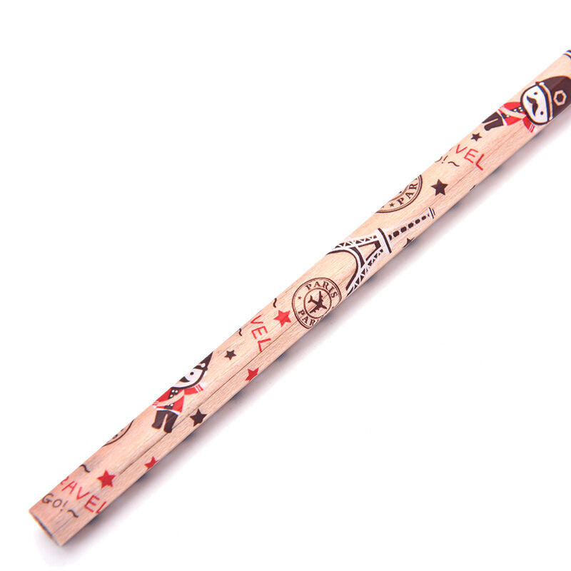 12pcs Cute Pencil Bon Voyage HB School Novelty Writing Wooden Pencil For .l8